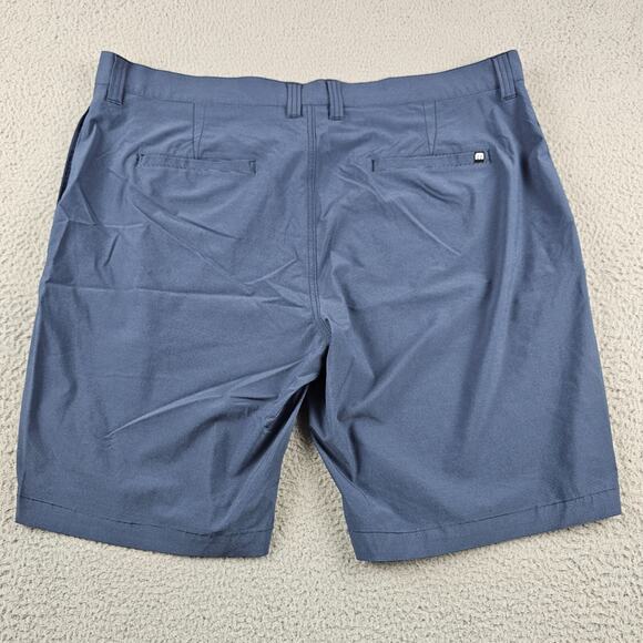 Travis Mathew Beck Shorts Mens Size 40 Blue Chino Golf 10" Inseam Performance - Picture 2 of 6